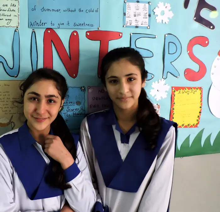Two students from the Girls Campus